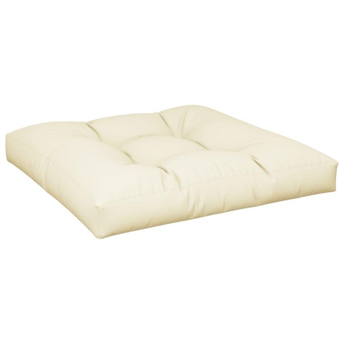 VIDAXL Coussin de palette creme 80x80x12 cm tissu