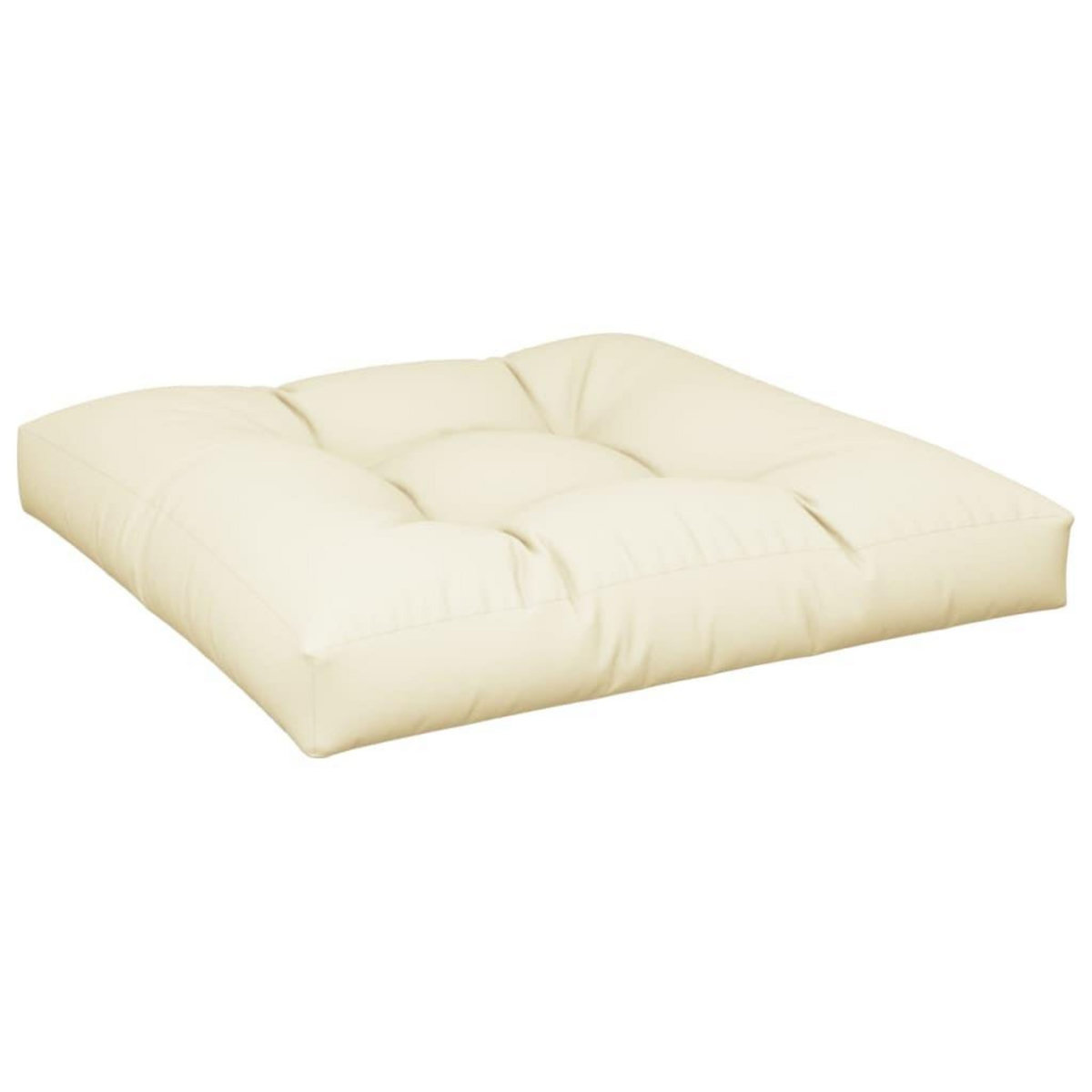 VIDAXL Coussin de palette creme 80x80x12 cm tissu