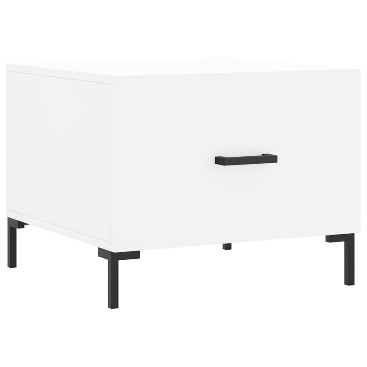 VIDAXL Tables basses 2 pcs blanc 50x50x40 cm bois d'ingenierie