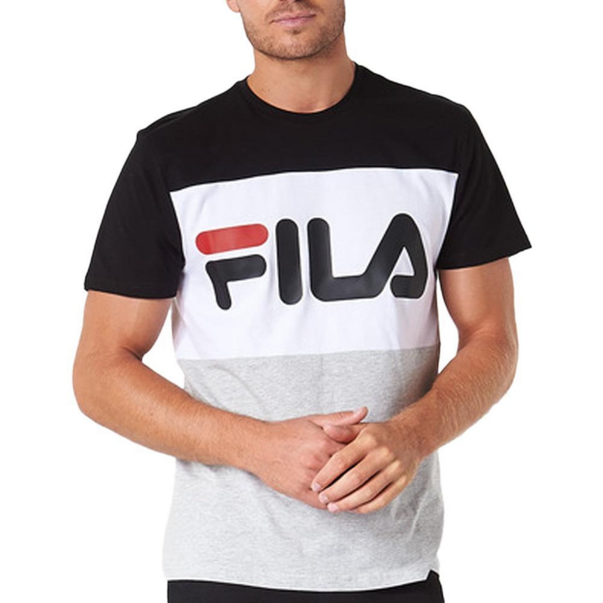 FILA T shirt /Noir Homme Fila Flat Matte
