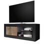 NOUVOMEUBLE Meuble TV avec LED couleur bois et noir FOCIA 4