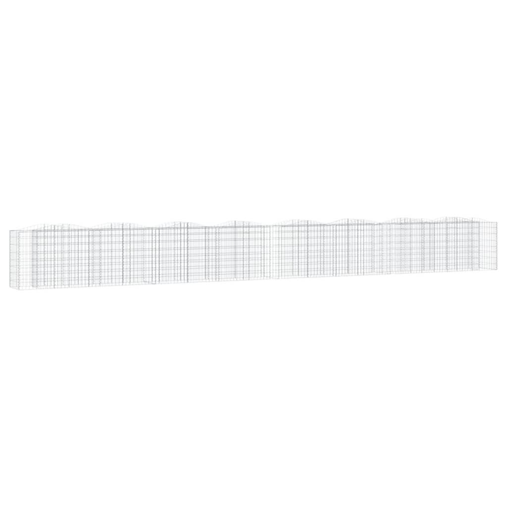 Voir la diapositive 2 : VIDAXL Lit sureleve a gabions arque 800x50x100 cm Fer galvanise