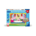 RAVENSBURGER Puzzles 2 x 12 pièces Ravensburger L'heure de la fête avec Peppa