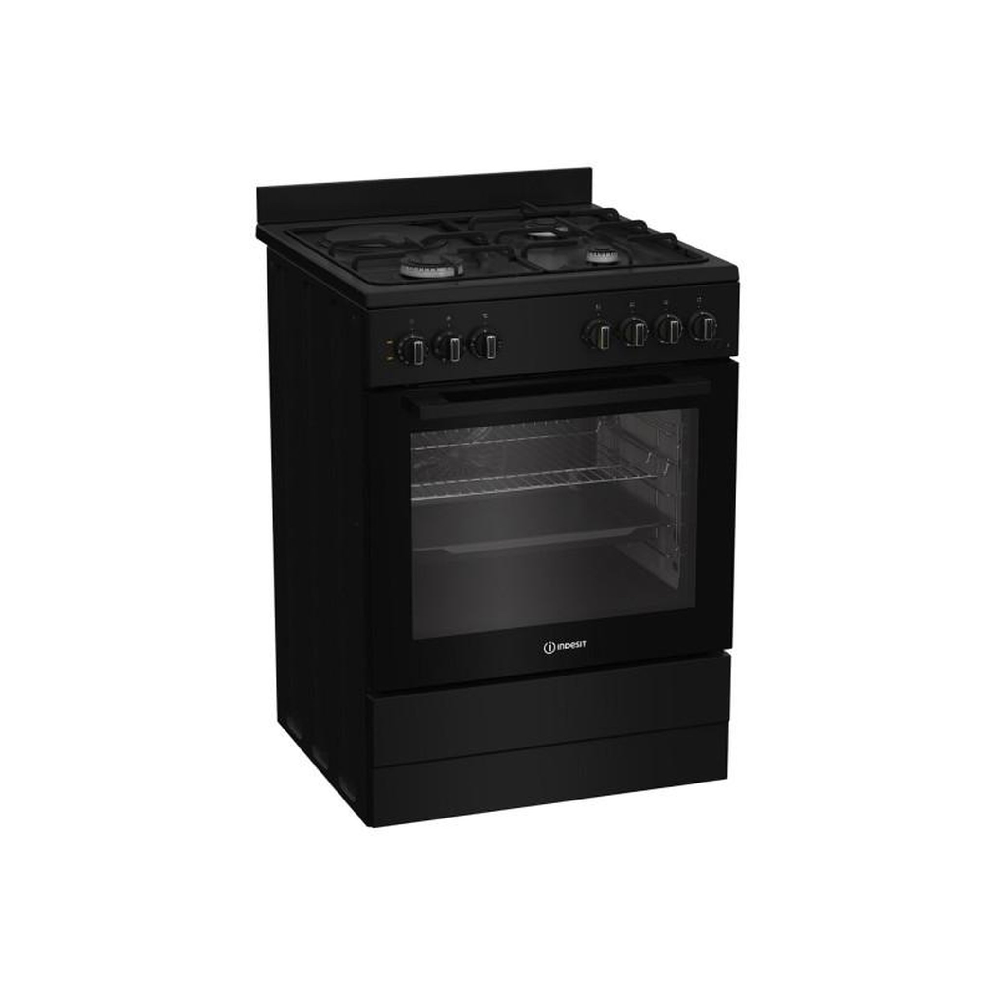 Voir la diapositive 2 : Indesit Cuisinière mixte Indesit I6M5PCB Noir