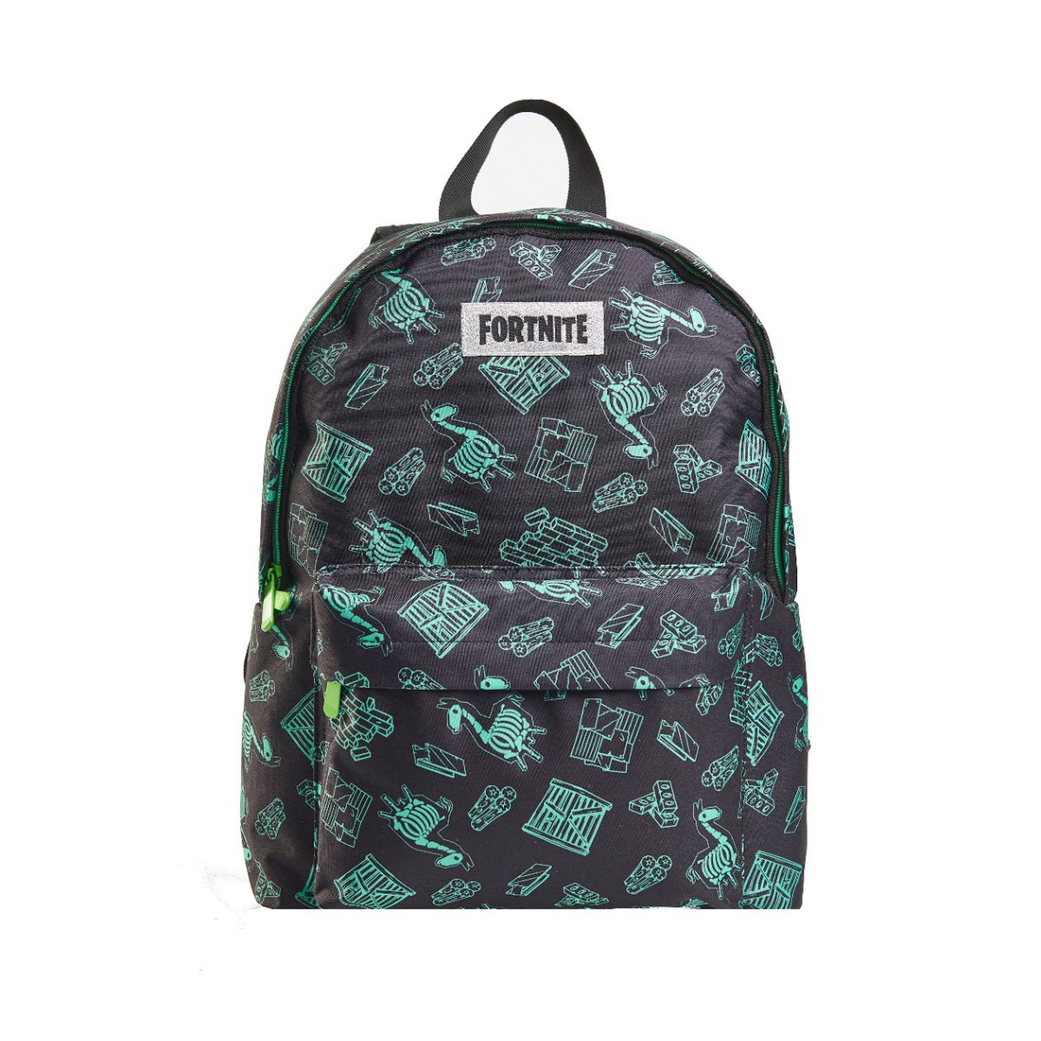 Voir la diapositive 1 : FORTNITE Sac à dos 1 compartiment noir à motifs bleu