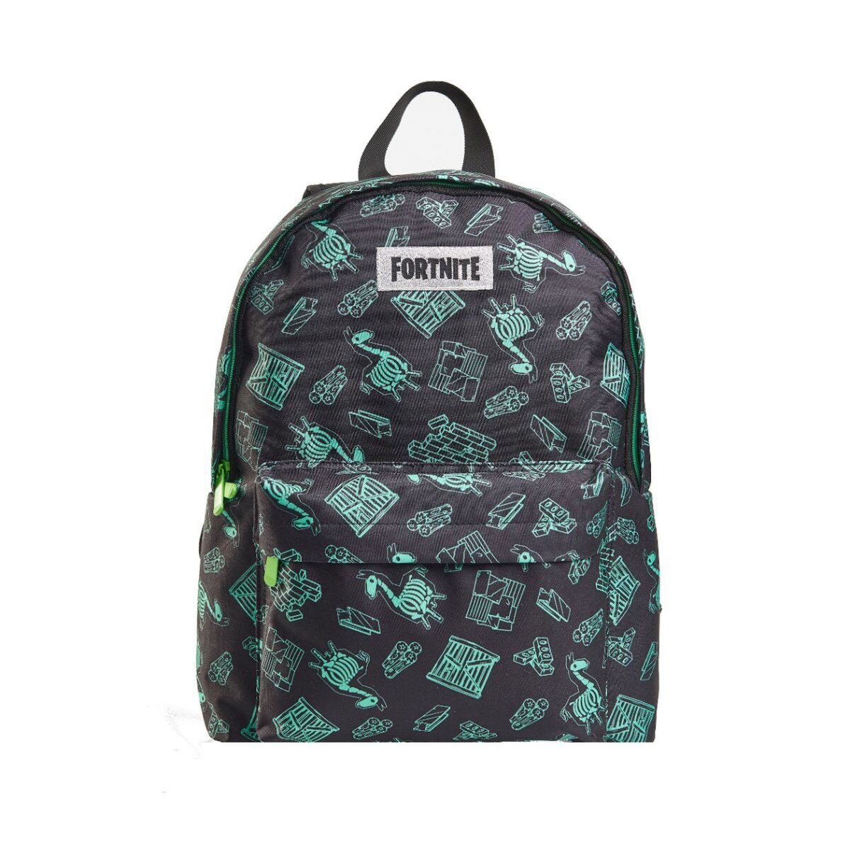 FORTNITE Sac dos 1 compartiment noir motifs bleu