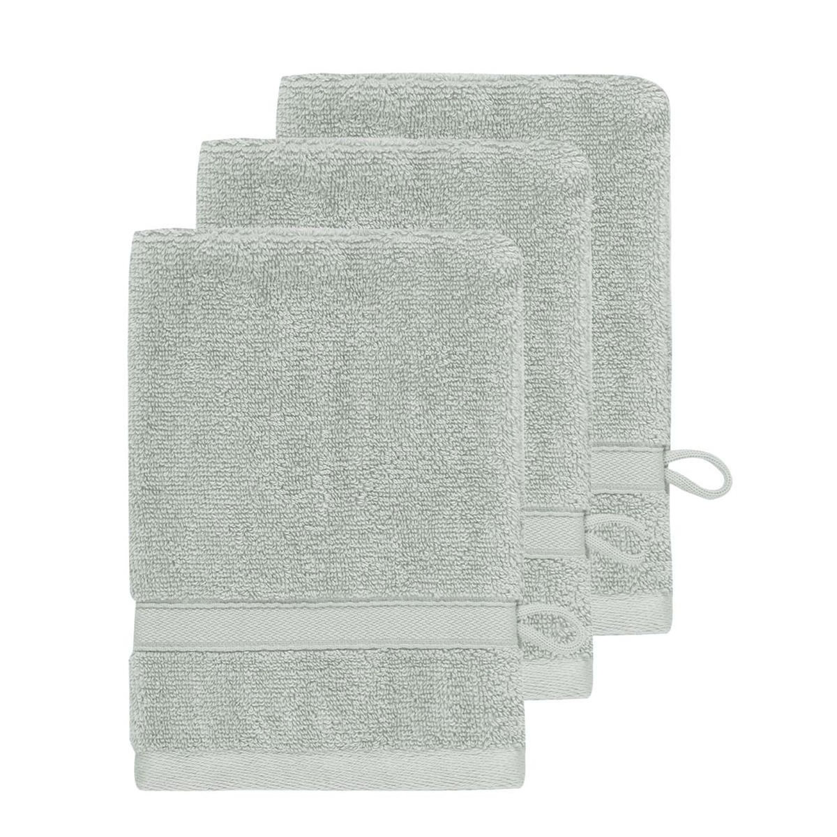 Sensei Maison Lot de 3 gants de toilette 600 g/m² SENSILK - 16x22 cm