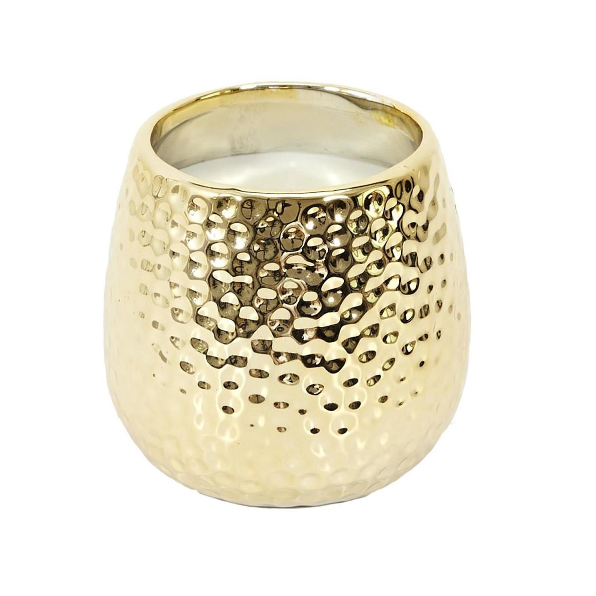 The Home Deco Factory Bougie parfumée  martelé or  9cm ambre