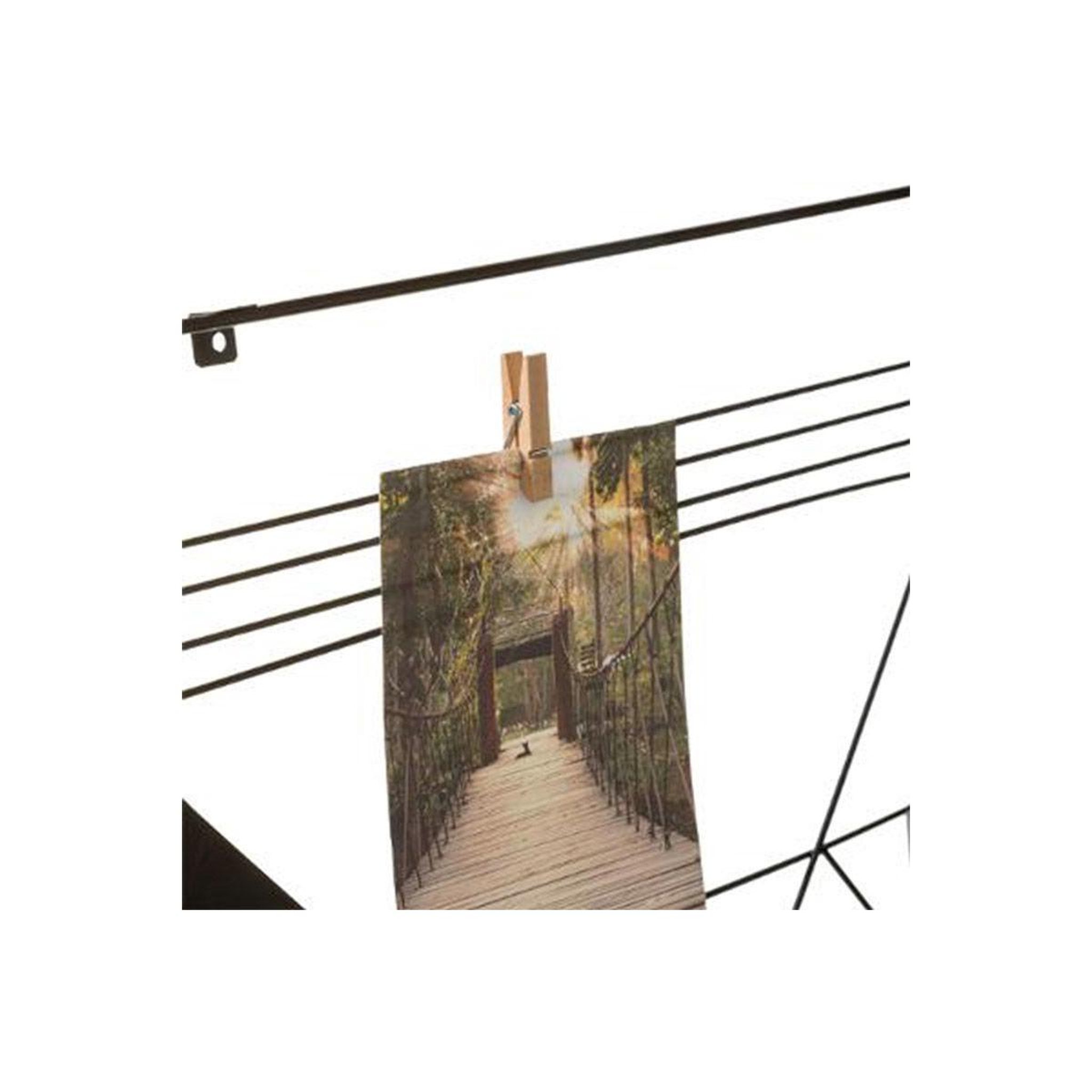 Voir la diapositive 2 : ATMOSPHERA Porte Photo Mural en Métal  Elora  55cm Noir