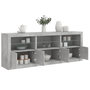 Voir la diapositive 1 : VIDAXL Buffet avec lumieres LED gris beton 181,5x37x67 cm