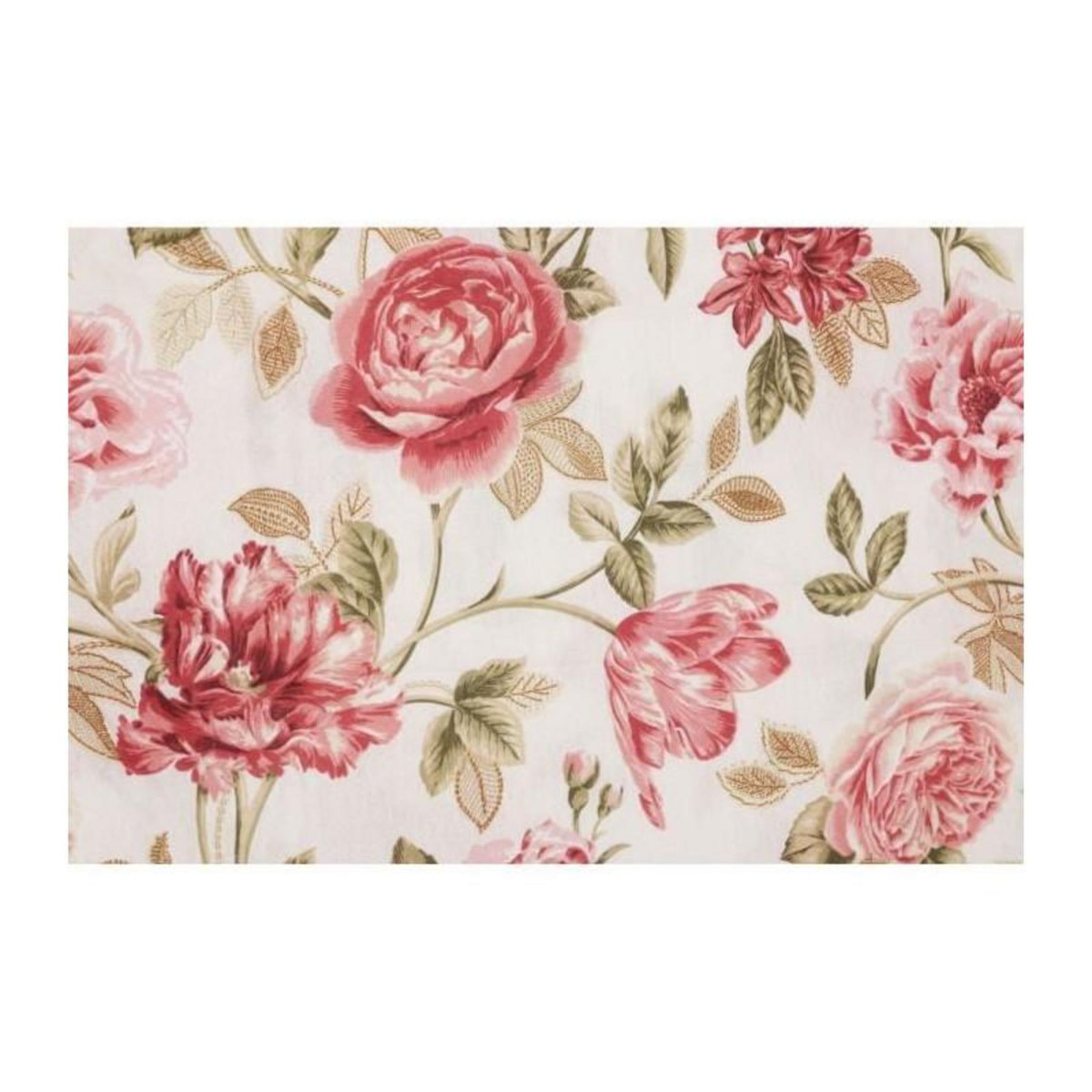 GENERIQUE Parure de lit - 1 housse de couette 220 x 240 cm + 2 taies d'oreiller 60 x 60 cm - 65% coton, 35% polyester - Creme