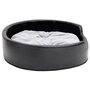 Voir la diapositive 4 : VIDAXL Lit pour chiens Noir et gris 79x70x19 cm Peluche et similicuir