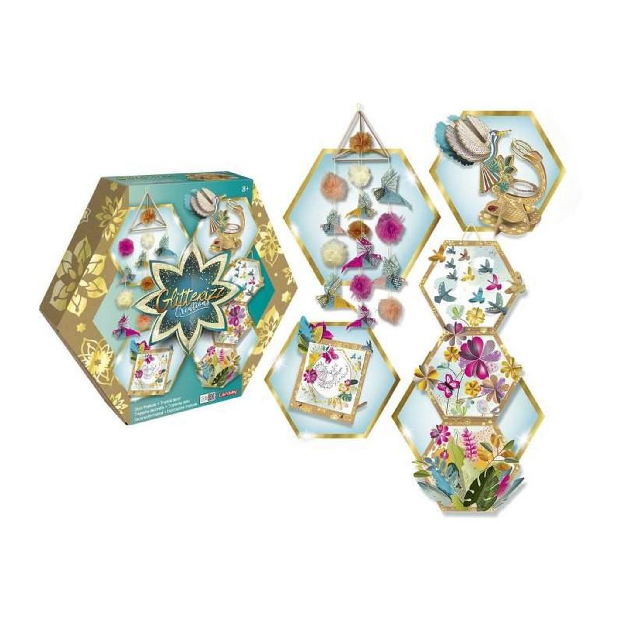 Voir la diapositive 2 : LANSAY Glitterizz - Déco Tropicale - Activités Artistiques - Travaux Manuels - Des 8 ans - Lansay