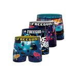 FREEGUN Lot de 4 boxers enfant Forever Gamer. Coloris disponibles : Bleu