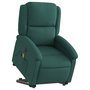 Voir la diapositive 3 : VIDAXL Fauteuil inclinable de massage electrique Vert fonce Tissu
