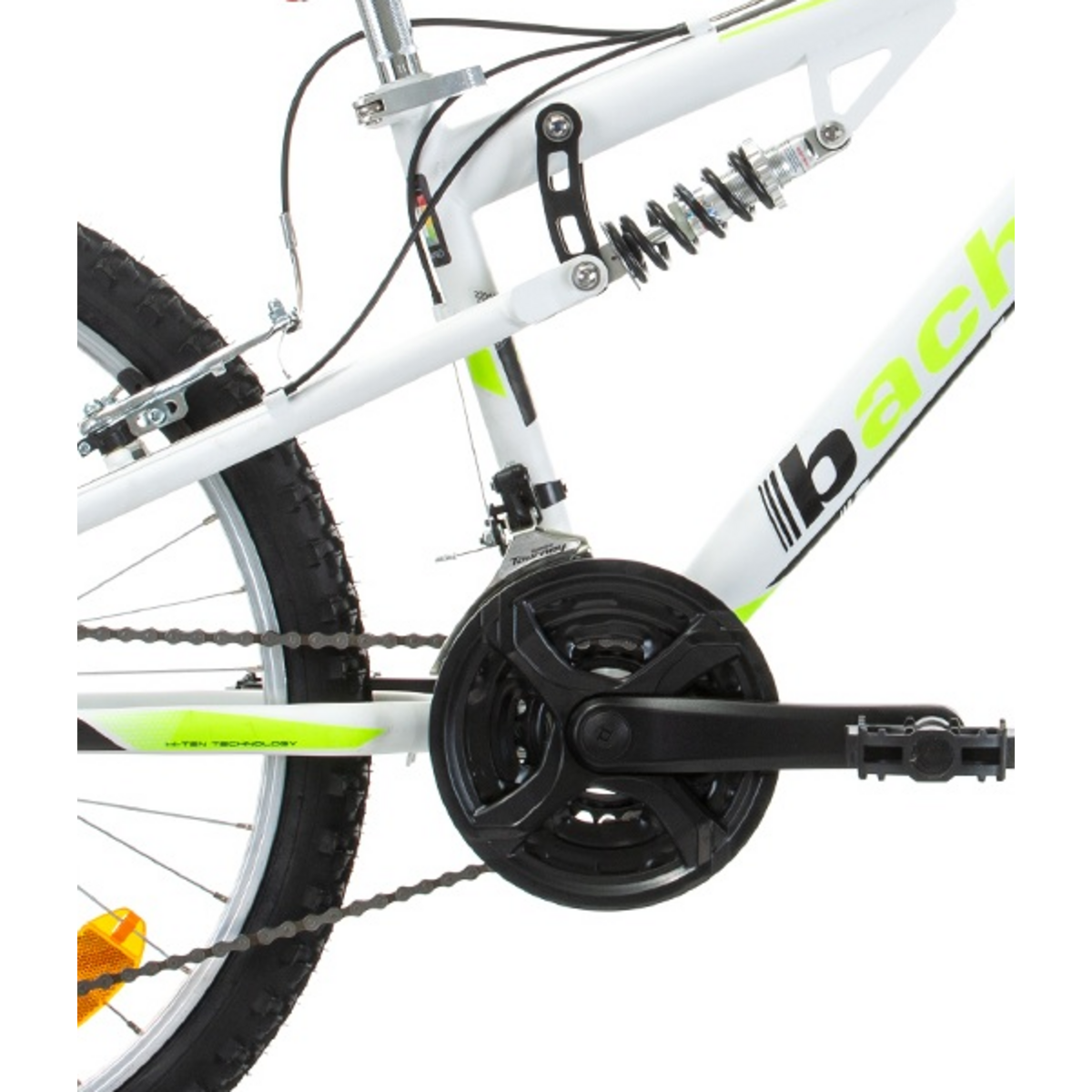 BACHINI Vélo enfant - VTT 24''  - Modèle Tout Suspendu avec transmission complète Shimano pour enfant de taille comprise entre 1.35 et 1.60m + Garde-boues offerts !