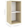 Voir la diapositive 6 : VIDAXL Meubles TV muraux 4 pcs Blanc et chene sonoma Bois d'ingenierie