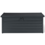 Voir la diapositive 3 : ID MARKET Coffre de rangement métal verrouillable gris anthracite pour jardin 600L 165x70x63 cm