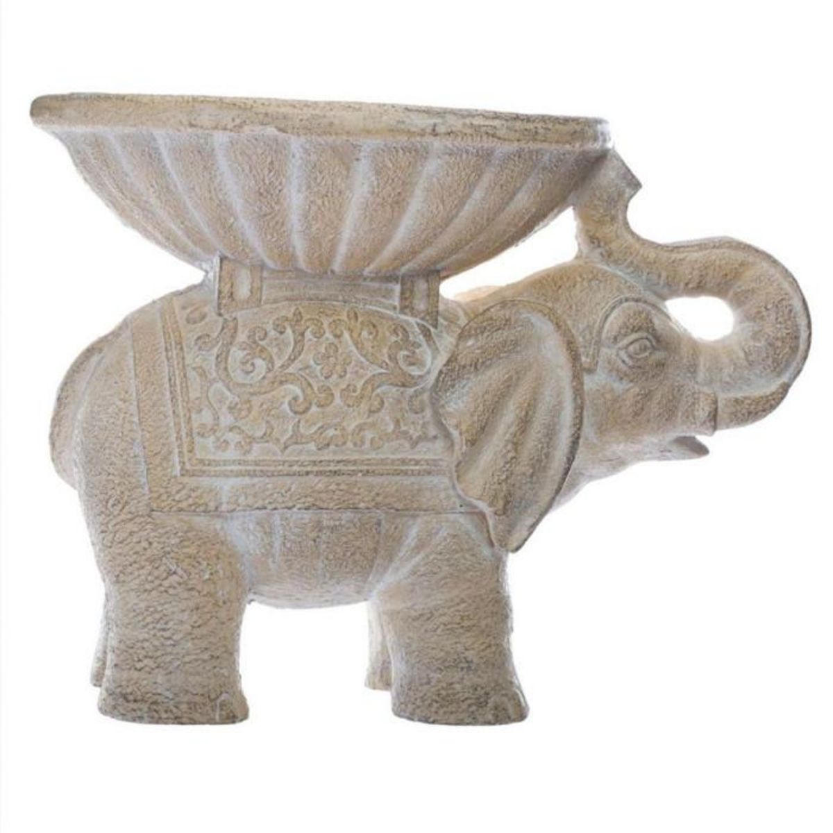 ATMOSPHERA Statuette Déco  Éléphant  38cm Blanc
