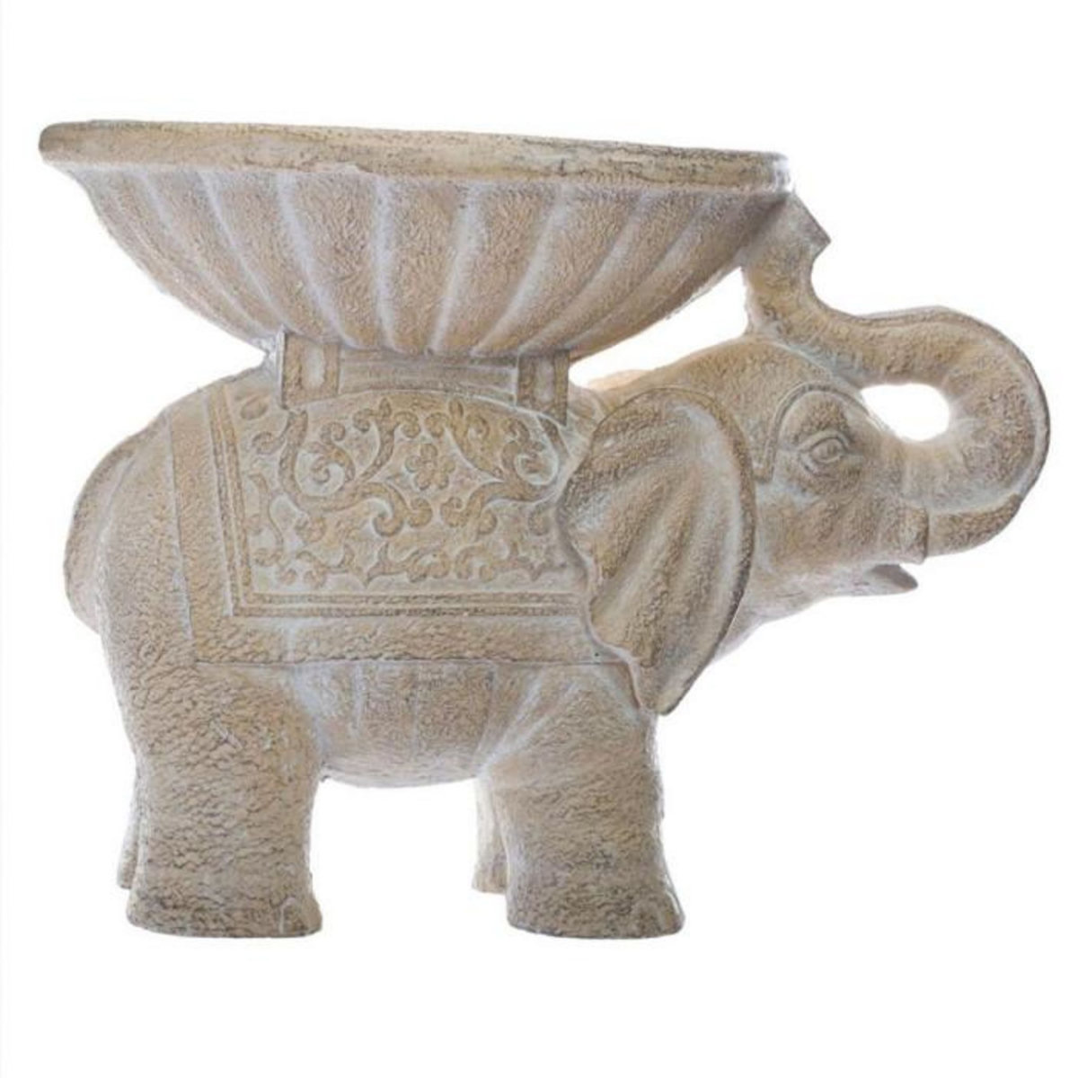 ATMOSPHERA Statuette Déco  Éléphant  38cm Blanc