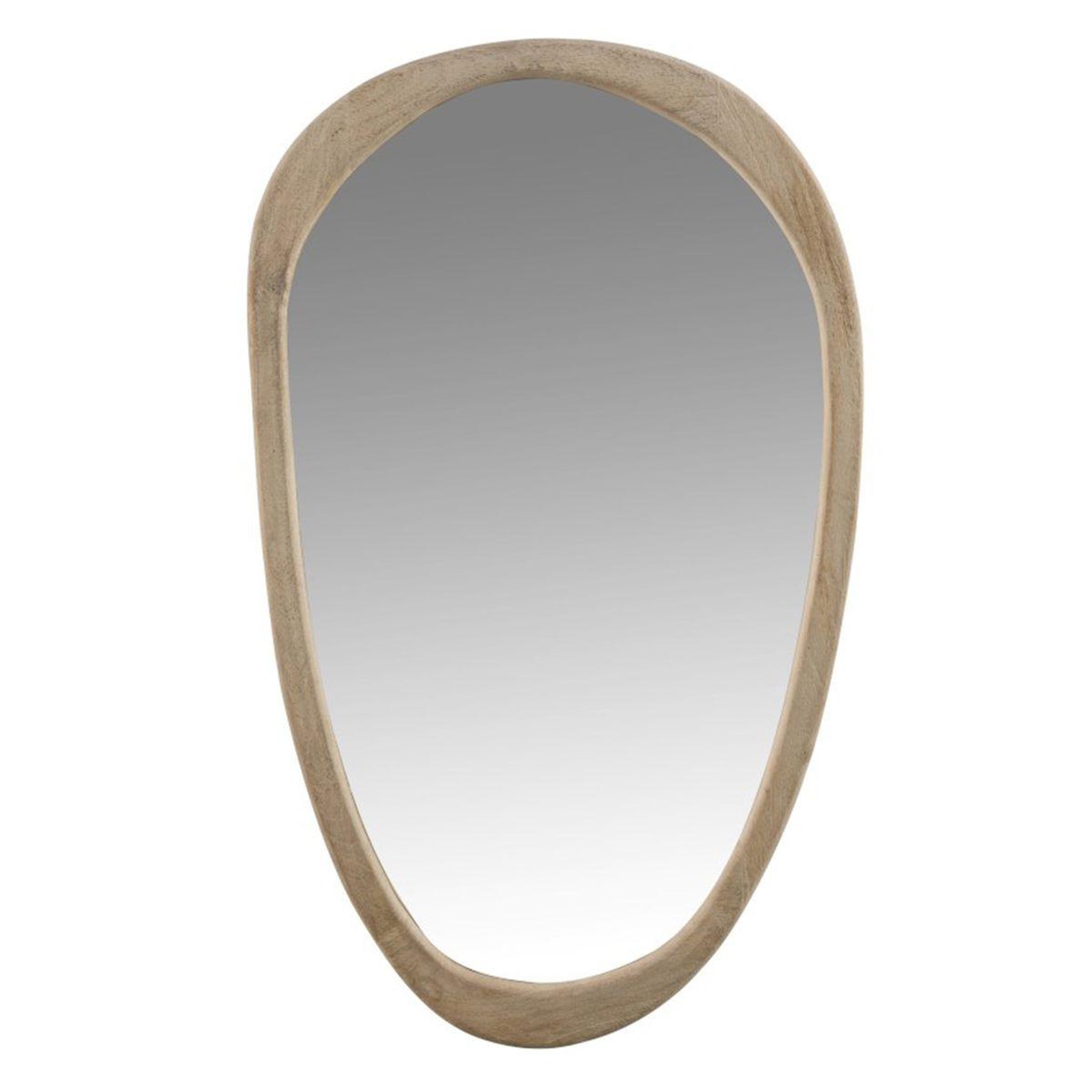 J-LINE Miroir Mural en Bois  Iregular  83cm Naturel