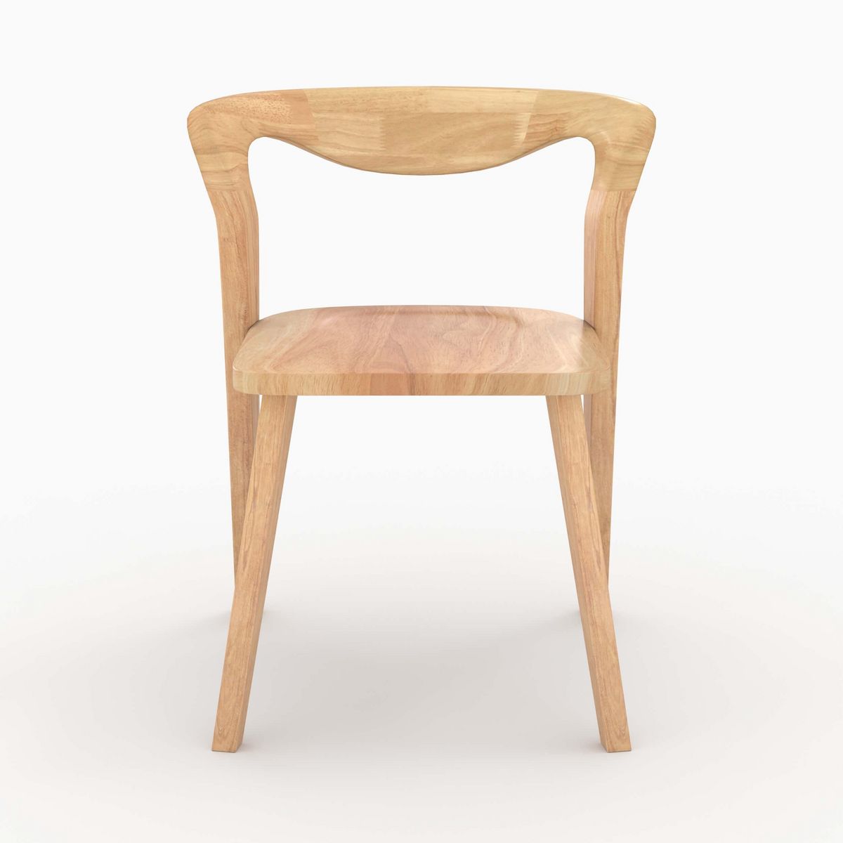 Rendez vous déco Chaise en bois d'hévéa foncé - Vega
