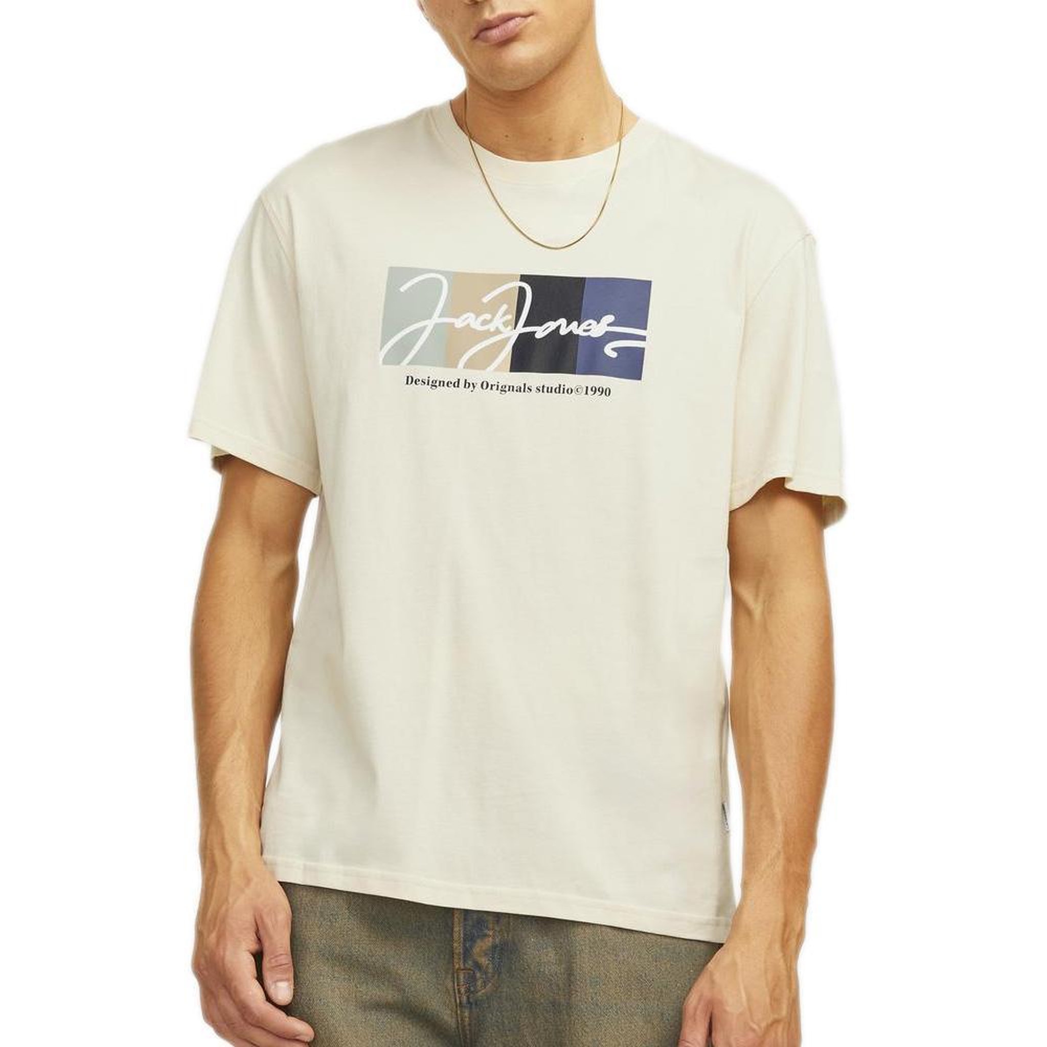 Jack & Jones T-shirt Beige Homme Jack & Jones Jorportland. Coloris disponibles : Beige