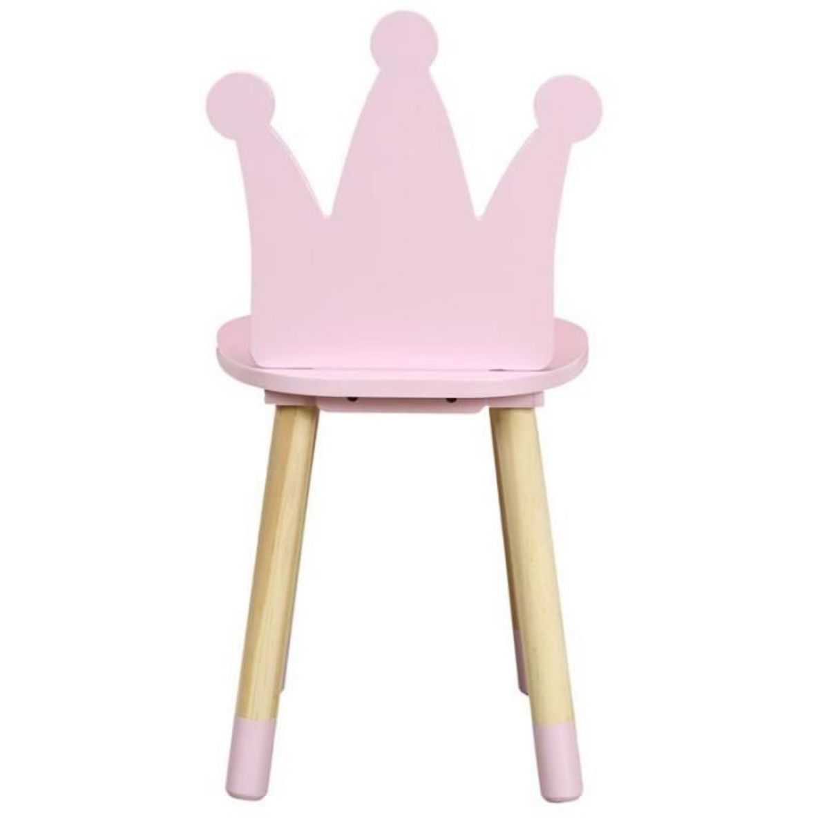 Paris Prix Chaise Enfant en Bois  Couronne  54cm Rose