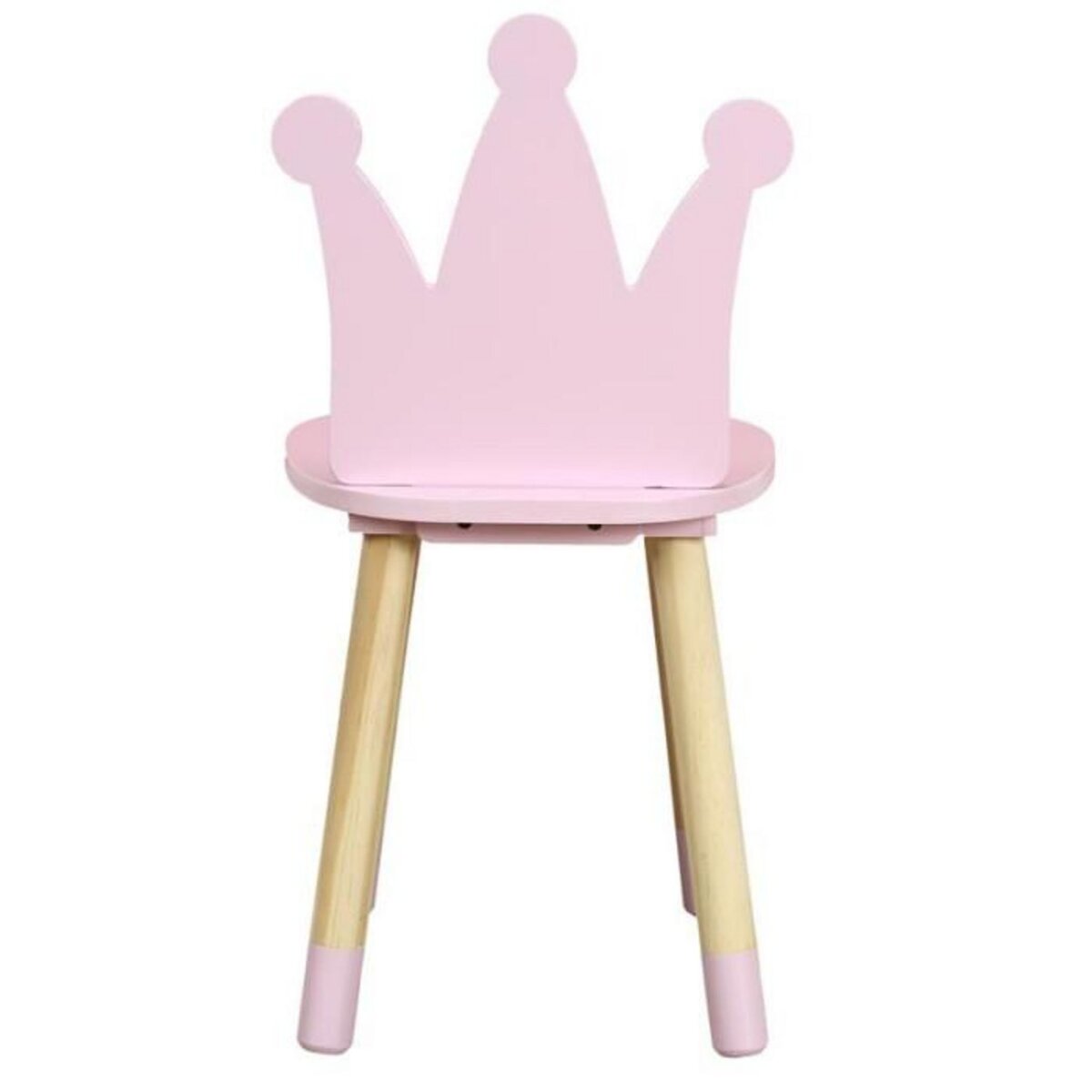 Paris Prix Chaise Enfant en Bois  Couronne  54cm Rose