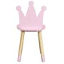 Voir la diapositive 2 : Paris Prix Chaise Enfant en Bois  Couronne  54cm Rose