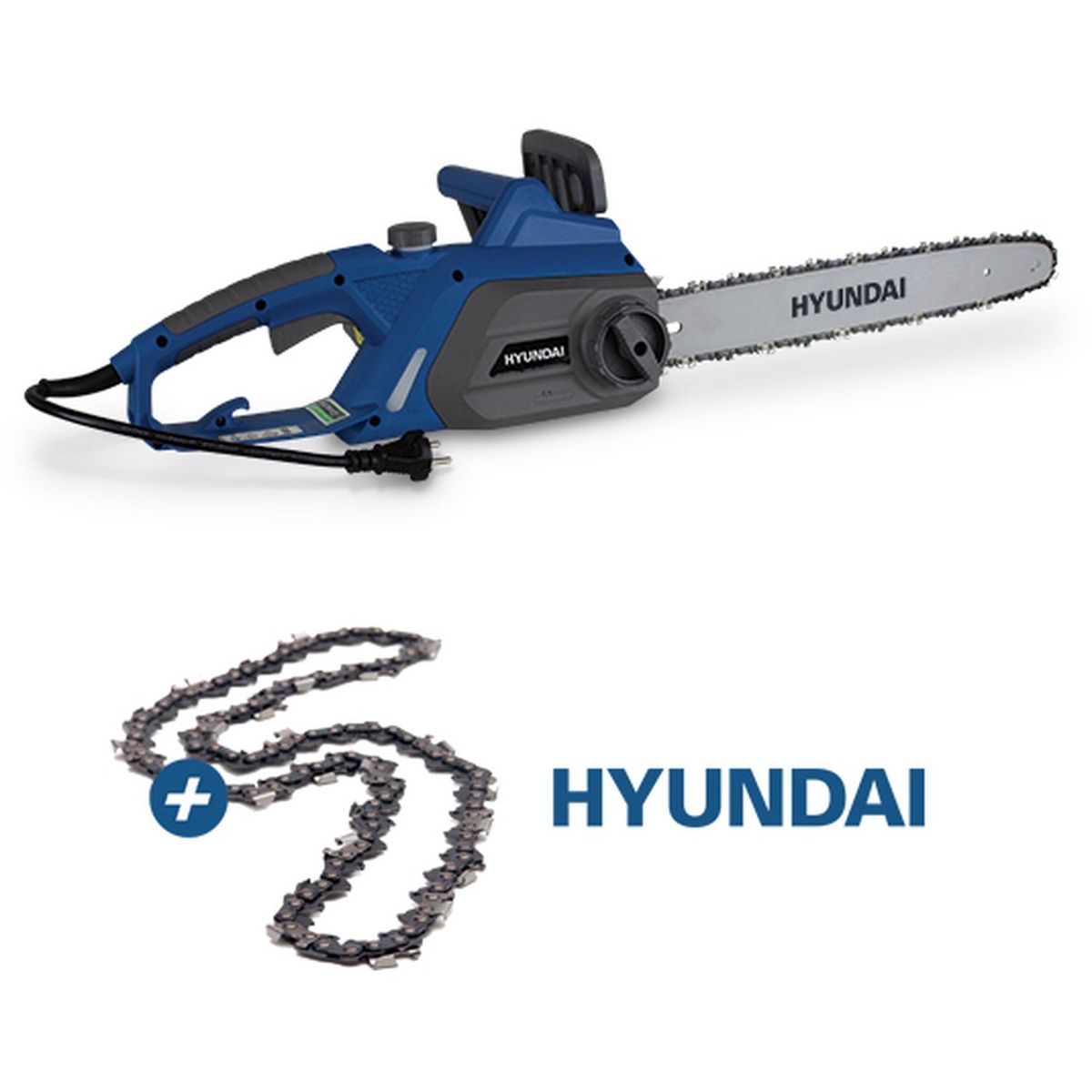 HYUNDAI Tronçonneuse électrique 2200 W - Guide et chaîne Hyundai - Graissage de chaine automatique