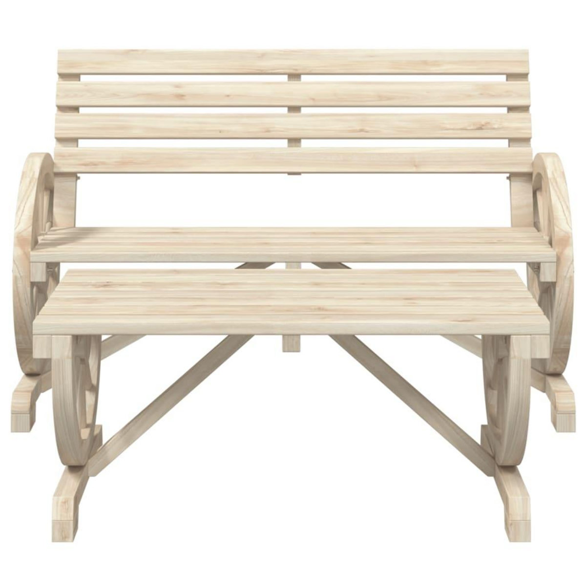 VIDAXL Salon de jardin 2 pcs bois de sapin massif