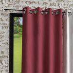 SOLEIL D'OCRE Voile à oeillets effet froissé 135x250 cm BOHEME, par Soleil d'Ocre. Coloris disponibles : Rouge