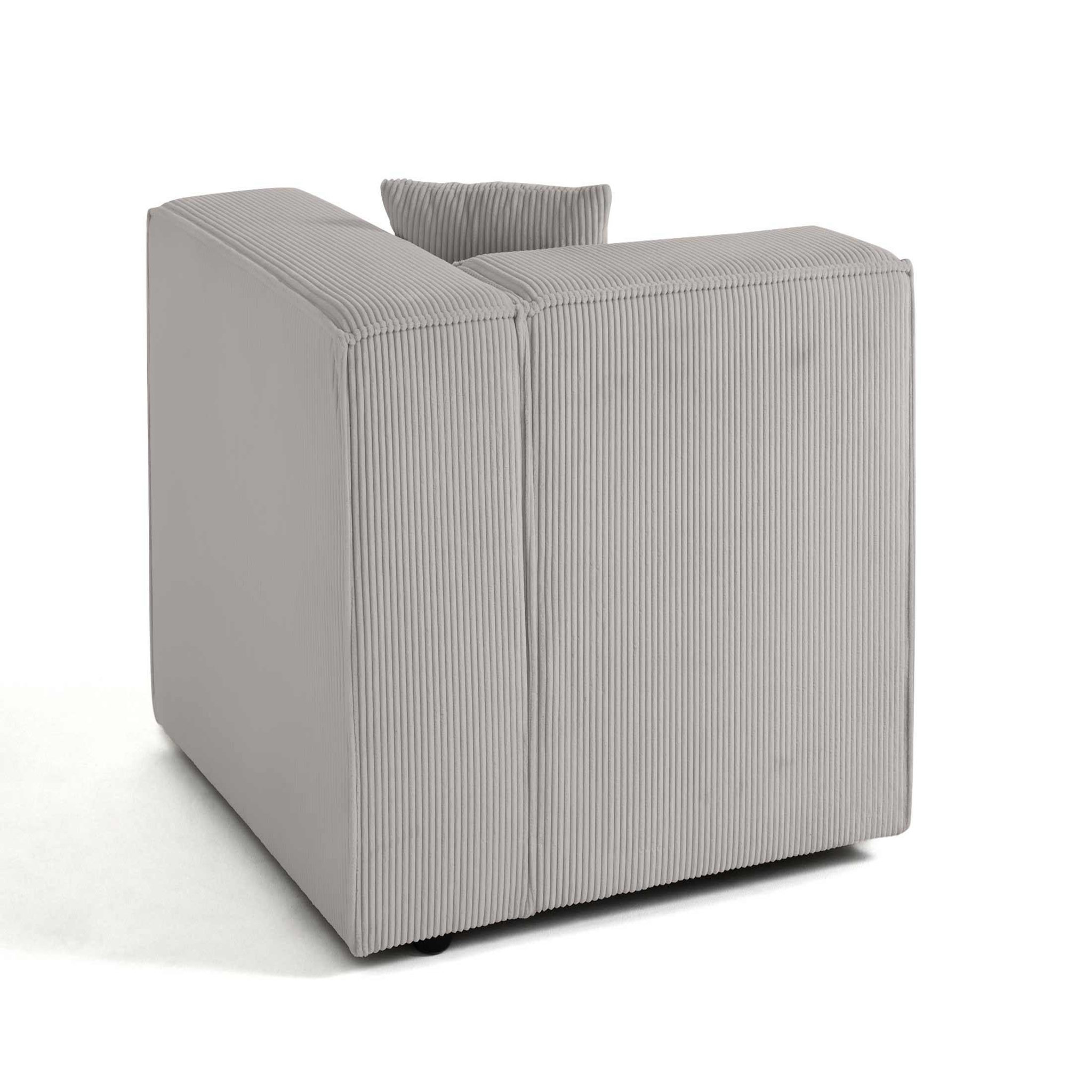 Voir la diapositive 3 : LISA DESIGN Arty - module d'assise droit - en velours côtelé