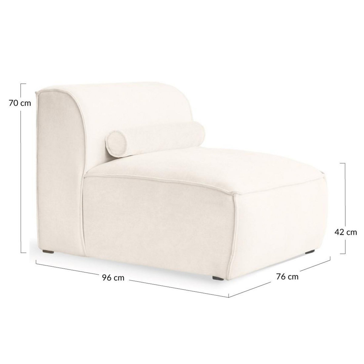 BEST MOBILIER Felix - module d'assise en tissu texturé