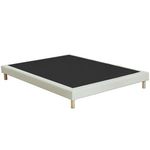 IDLITERIE Sommier tapissier à lattes fixes, excellent maintien et durable. Coloris disponibles : Beige, Gris