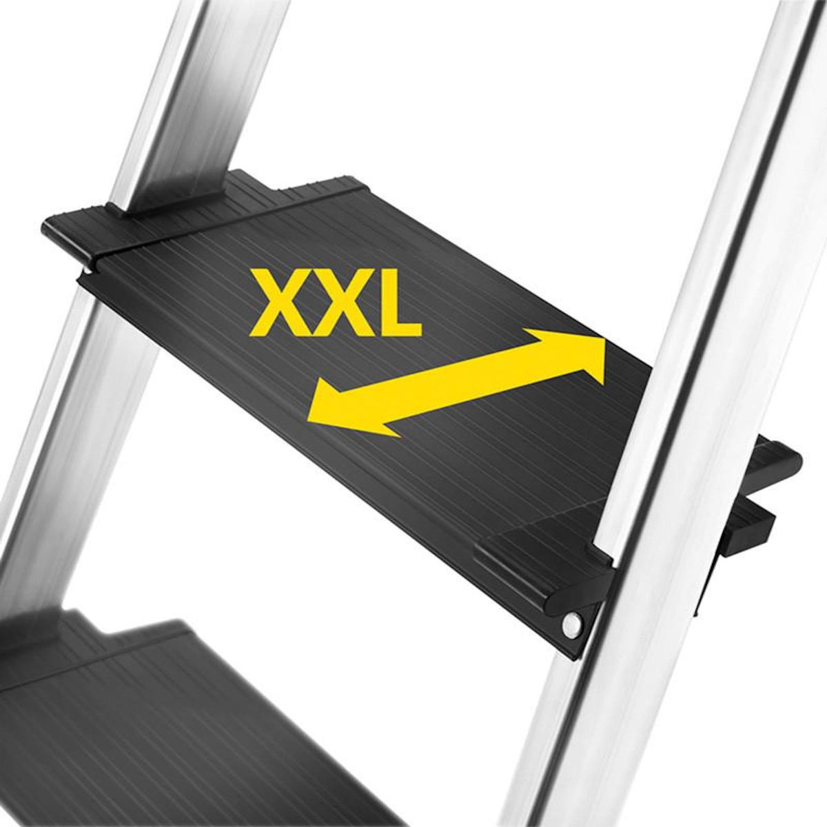 HAILO Escabeau de sécurité pliable en aluminium 3 marches larges Hailo L100