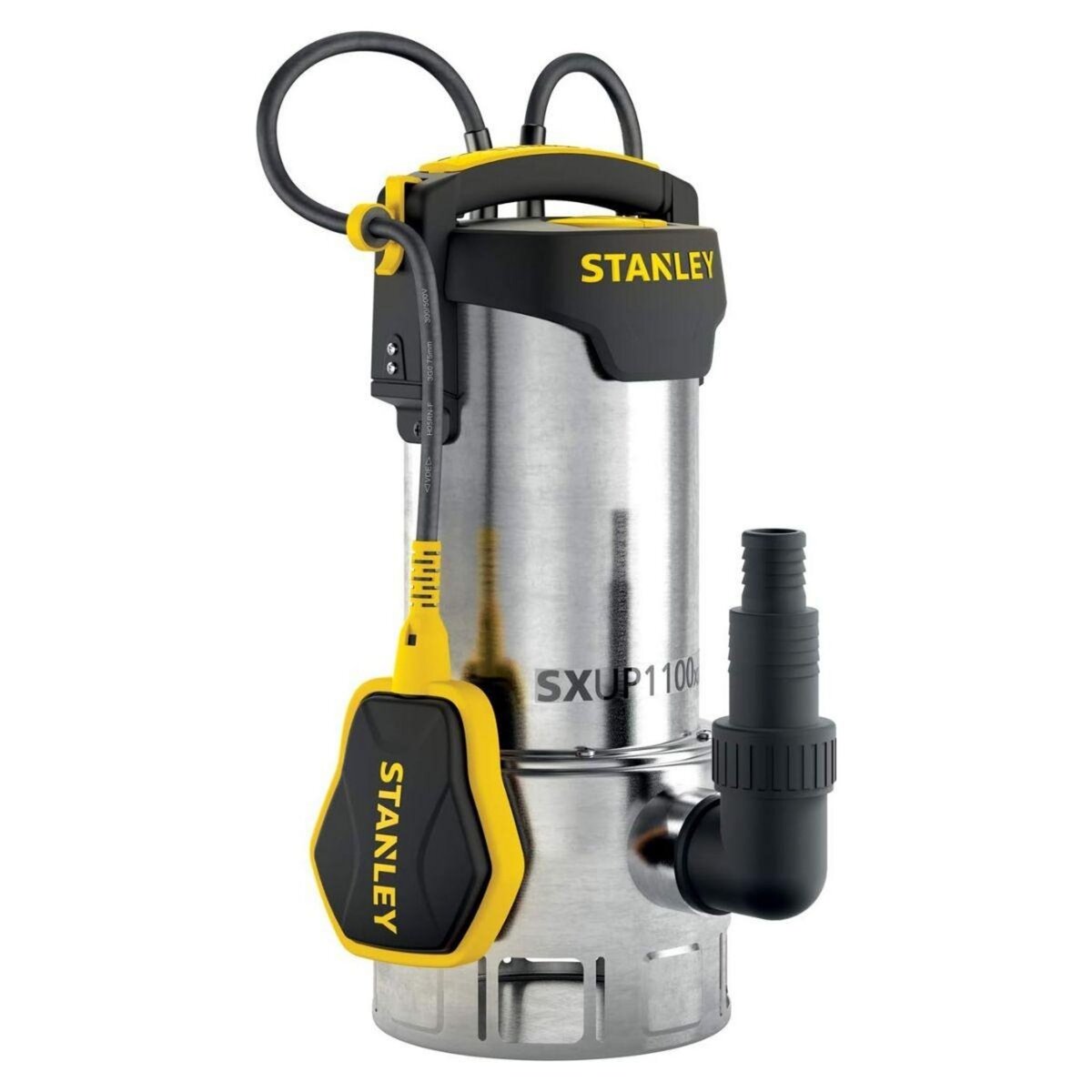 Stanley Pompe immergée Eaux Usées 1100W - Pompe Vide Cave Flotteur Intégré Débit max 16500 l/h Élévation 10.5m STANLEY