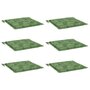 Voir la diapositive 3 : VIDAXL Coussins de chaise lot de 6 motif de feuilles 40x40x3 cm tissu
