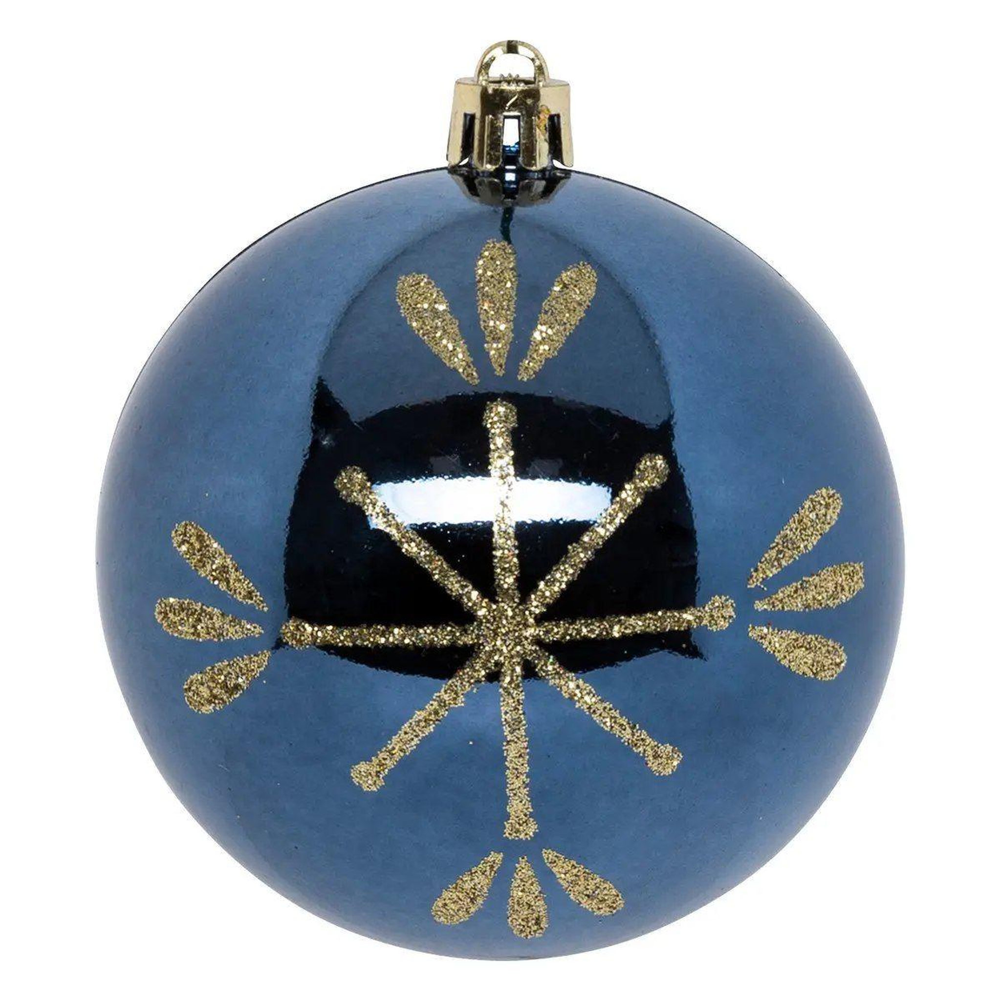 Voir la diapositive 4 : ATMOSPHERA Lot de 8 boules de noël  maison des couleurs  8cm bleu & or