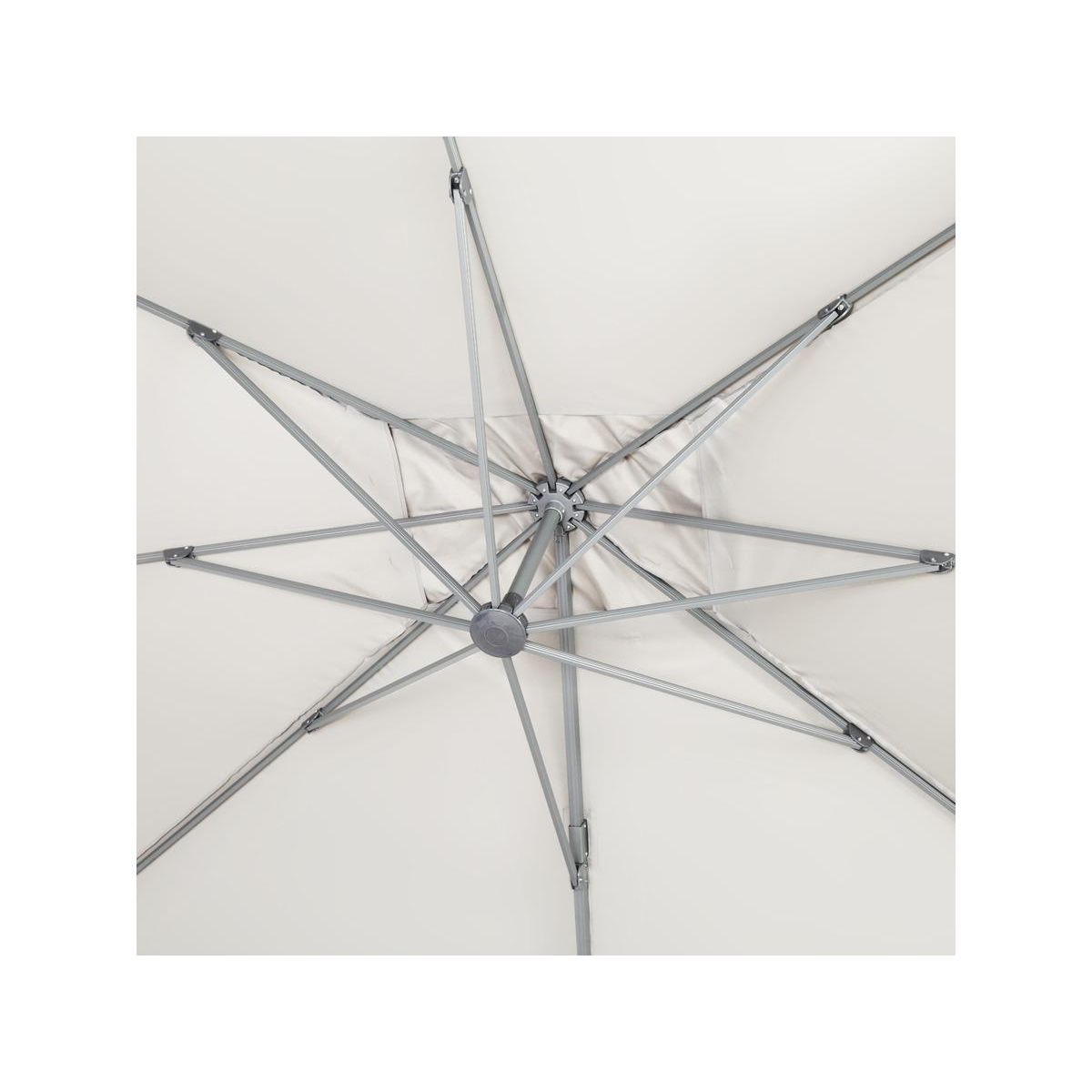 Habitat et Jardin Parasol jardin déporté Alu  Sun 4   - Rectangle - 3 x 4 m - Ecru - Dalles à lester incluses