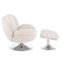 Voir la diapositive 3 : Paris Prix Fauteuil Relax & Repose-Pieds  Frosted  88cm Crème