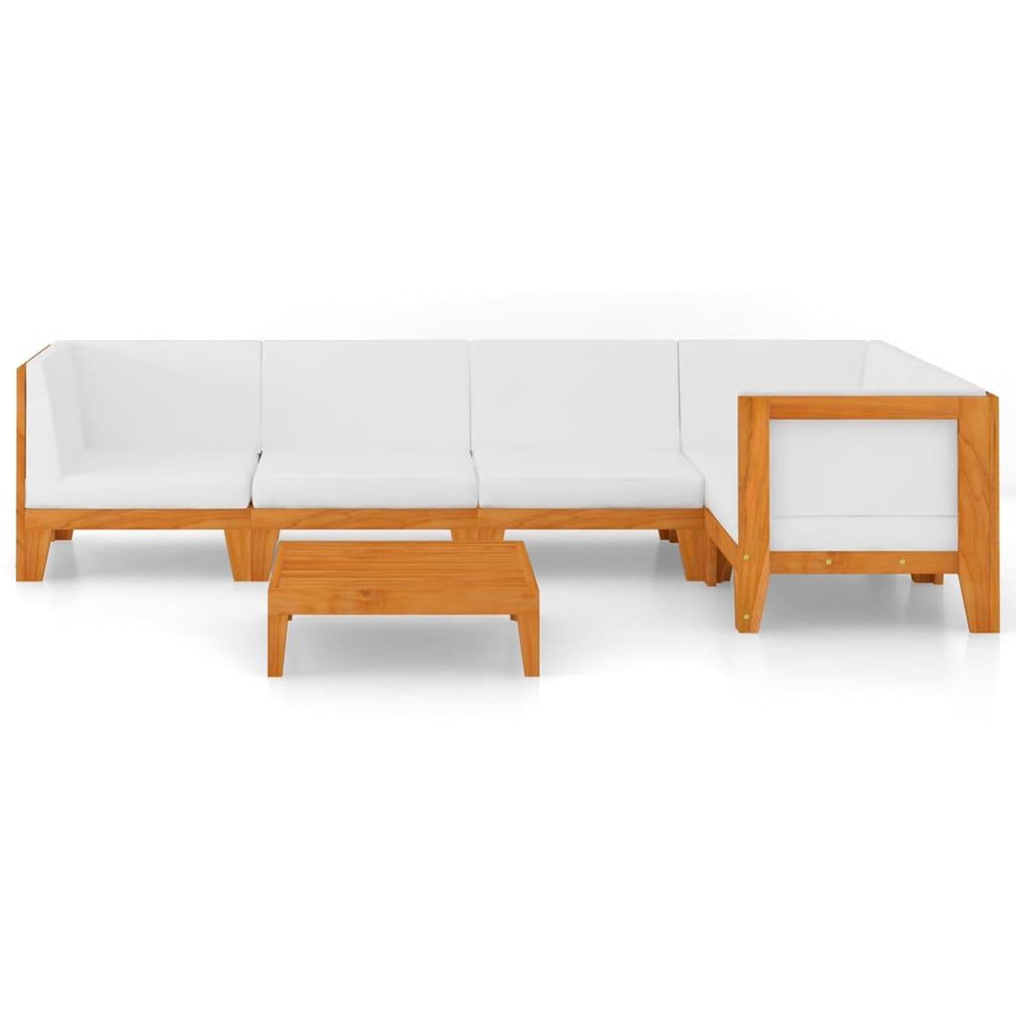 Voir la diapositive 3 : VIDAXL Salon de jardin 6 pcs avec coussins Bois d'acacia solide
