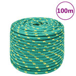 VIDAXL Corde de bateau Vert 12 mm 100 m Polypropylene