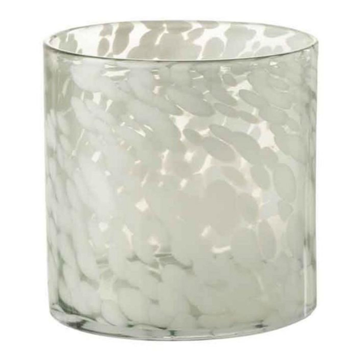 Paris Prix Photophore en Verre  Tâche  18cm Gris & Blanc