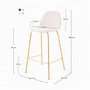 Voir la diapositive 4 : Rendez vous déco Pack 4 chaises pour îlot central blanches et vertes 65 cm-Henrik