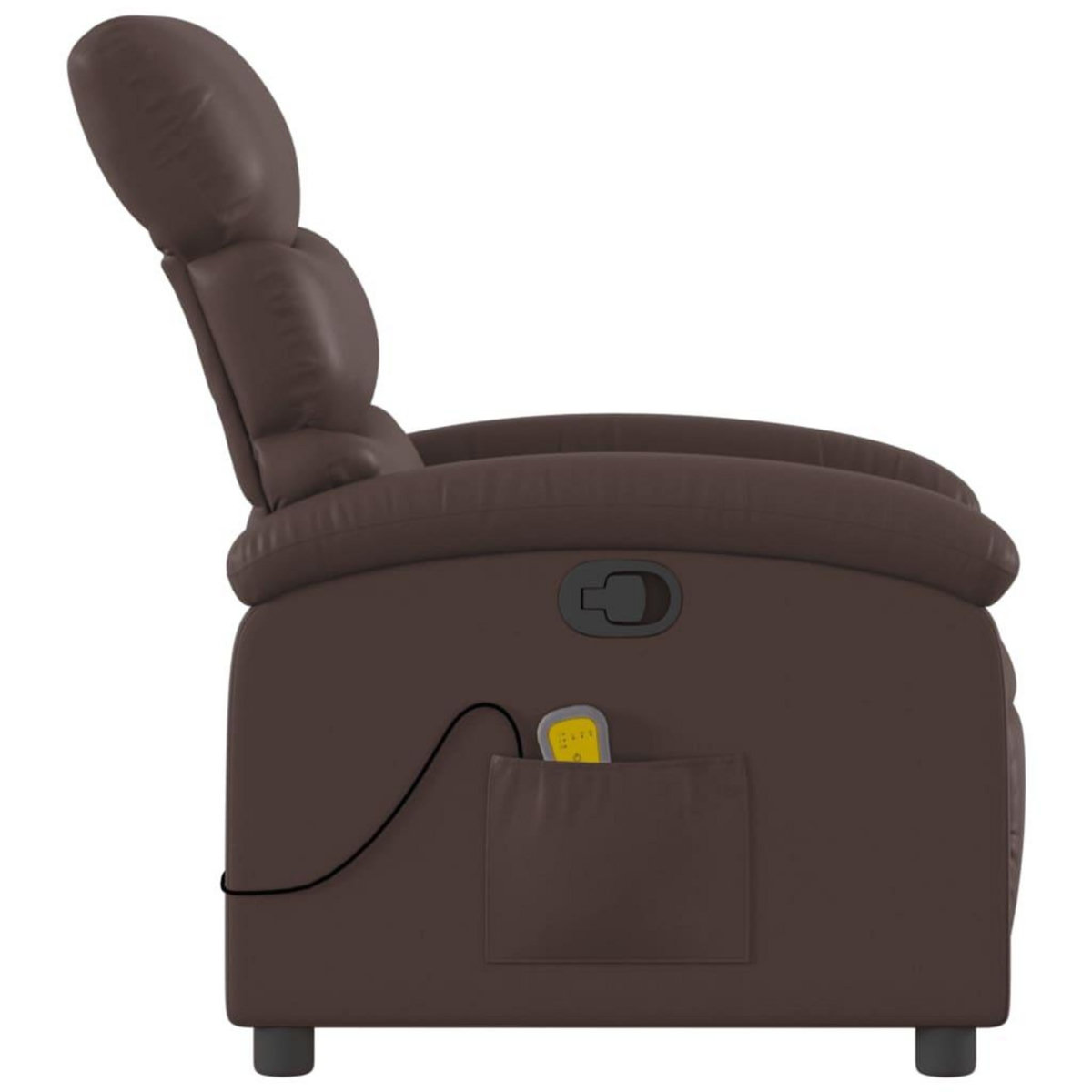 VIDAXL Fauteuil de massage inclinable Marron Similicuir