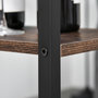Voir la diapositive 5 : HOMCOM Ensemble table de bar 3 étagères 2 tabourets style industriel métal noir aspect vieux bois veinage
