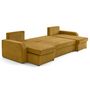 Voir la diapositive 2 : BEST MOBILIER Valos - canapé panoramique en u - 7 places - convertible avec coffres - en velours côtelé
