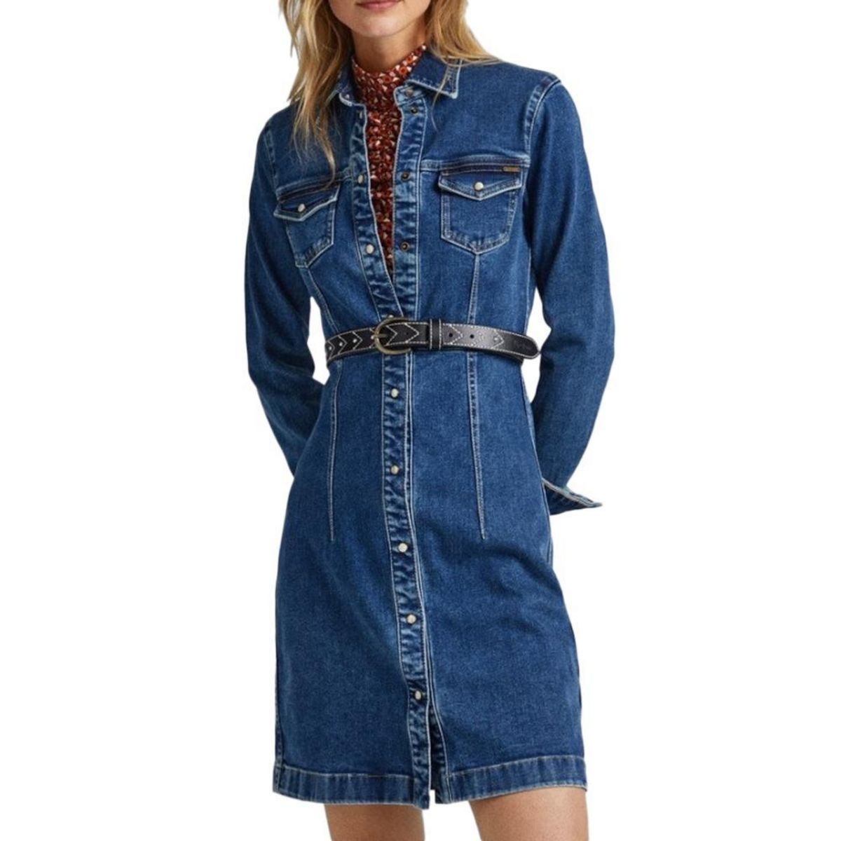 Pepe Jeans Robe en Jean  Foncé Femme Pepe jeans Lacey